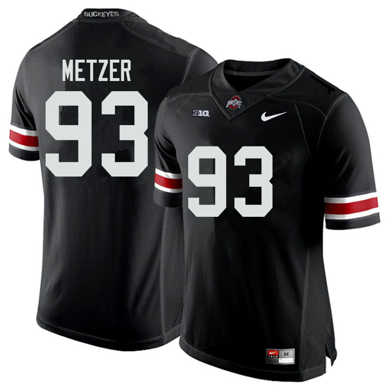 Men #93 Jake Metzer Ohio State Buckeyes College Football Jerseys Sale-Black